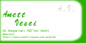 anett vesei business card